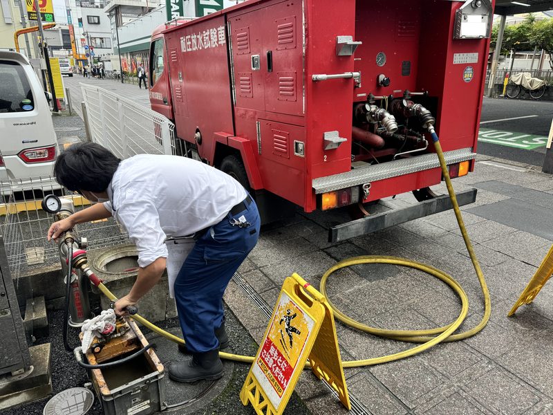 連結送水管の耐圧試験